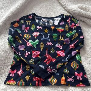 Old Navy Multicolor Ornament Print Long Sleeve PJ Top